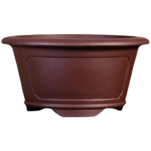 Planter Pot — Round Purple Clay Bowl — product view