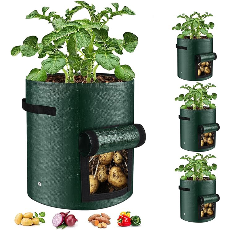 Grow Bags — 10-Gallon Green Six-Pack — detail view