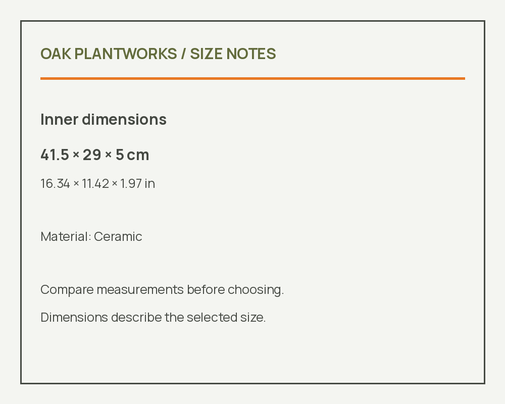 Planter Basin — Scalloped Green Ceramic — measurement reference