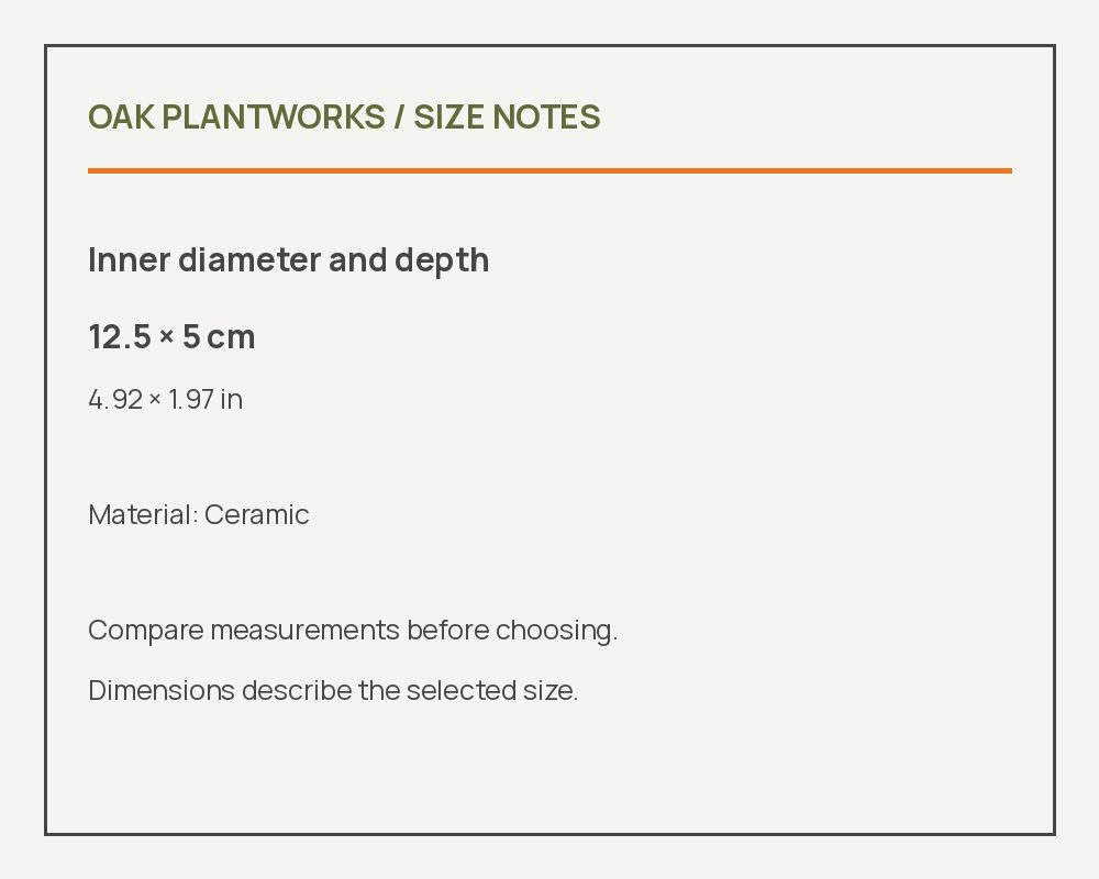 Planter Pot — Golden Petal Bowl — measurement reference