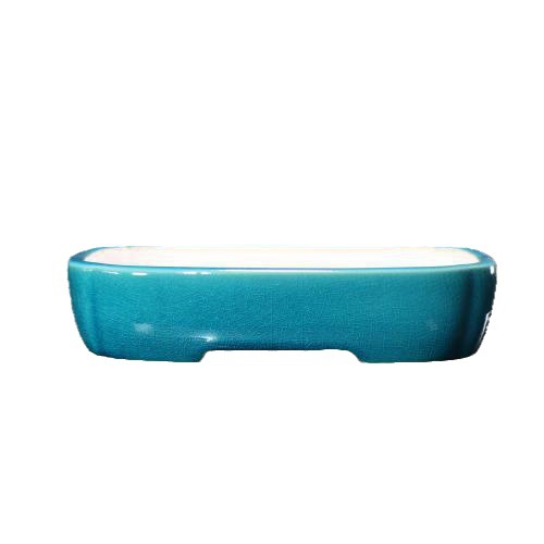 Planter Basin — Low Turquoise Rectangle — product view