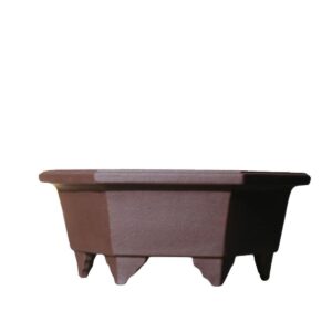 Planter Pot — Angular Purple Clay Hexagon — product view